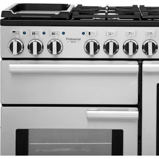 Rangemaster Professional Deluxe 110cm Dual Fuel Range Cooker - Stainless Steel