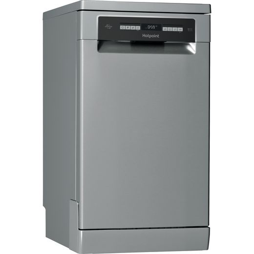 Hotpoint HSFO3T223WXUKN Slimline Dishwasher - Stainless Steel Effect - E Rated