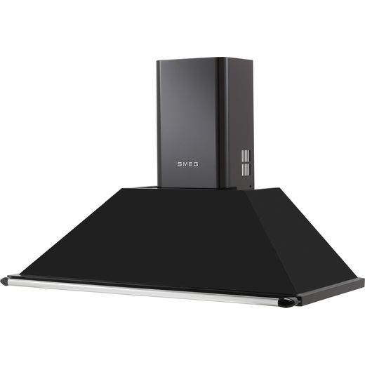 Smeg Victoria KT110BLE 110 cm Chimney Cooker Hood - Black - Left perspective shot