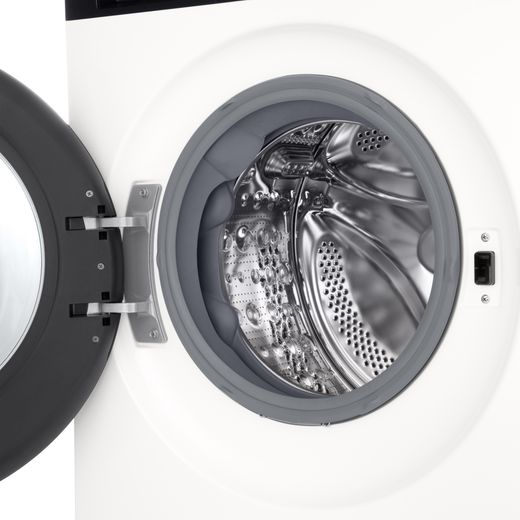 LG Series 5 AI Direct Drive™ F4X5511THB 11kg Washing Machine with 1400 rpm - White - close up drum shot
