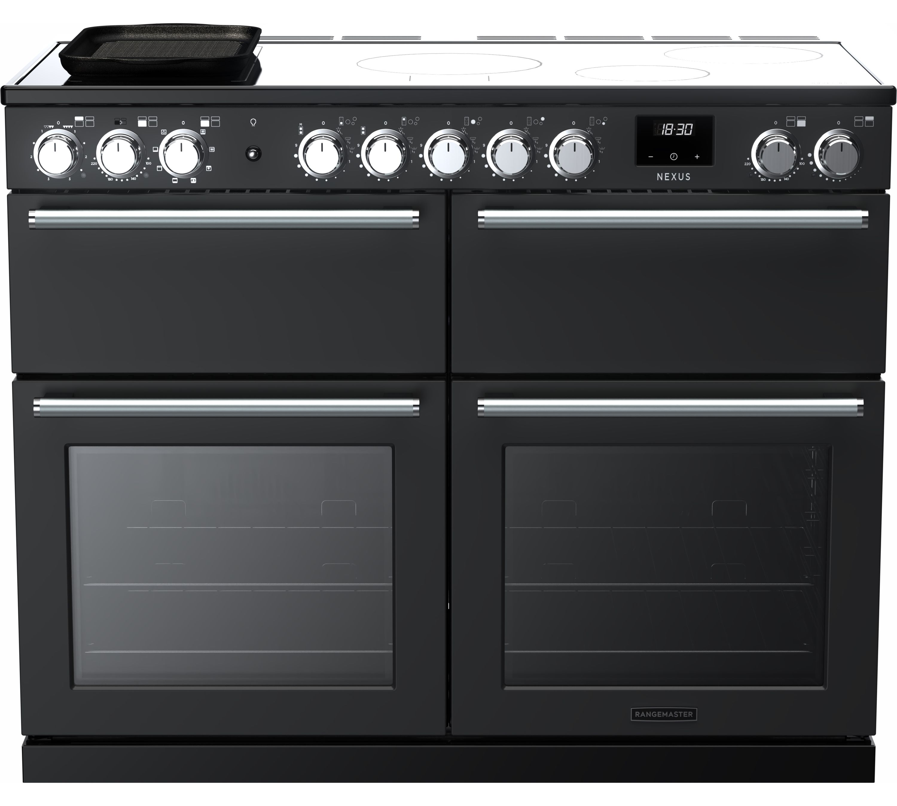 Rangemaster Nexus 110cm Electric Range Cooker Induction Hob Charcoal Black