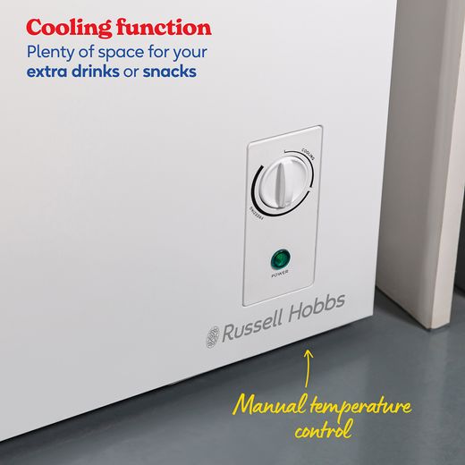 Russell Hobbs Chest Freezer - White - Annotation - Manual temperature control