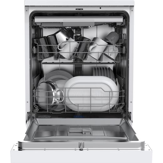 Midea Standard Dishwasher - White - Front with door open shot