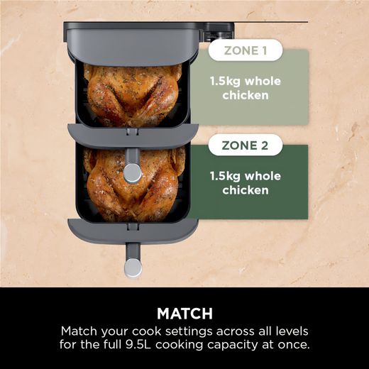 Ninja Double Stack XL SL400UK Air Fryer - Black / Grey - Annotation - Match
