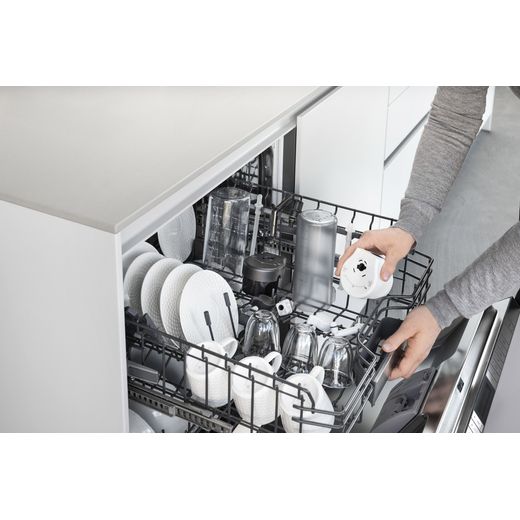 De'Longhi Eletta Explore ECAM450.86.T Bean to Cup Coffee Machine - Black - Person loading up dishwasher shot