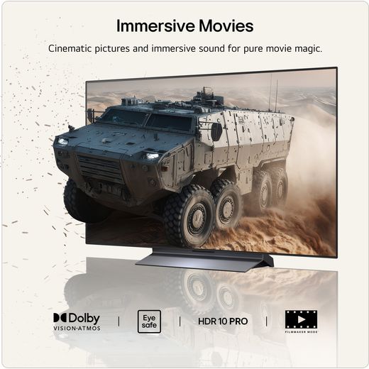 LG evo AI C6 48" 4K Ultra HD OLED Smart TV  - Annotation - immersive movies shot