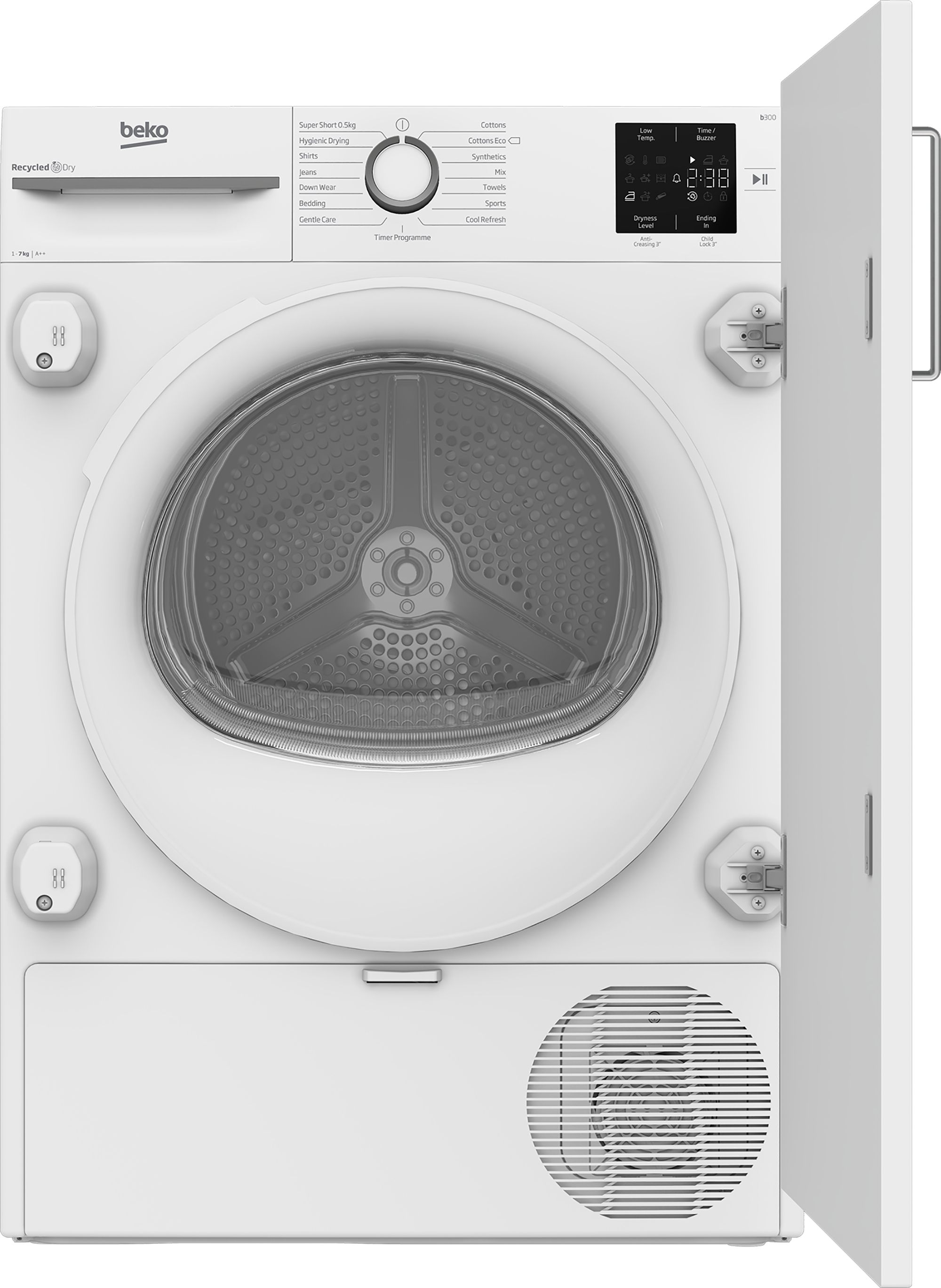 Beko NTIKP71131W Heat Pump Tumble Dryer - 7 kg - White - A++