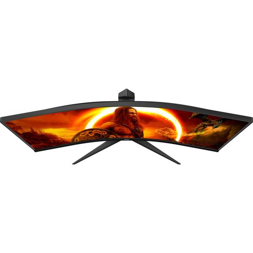 AOC G2 34" UltraWide Quad HD 180Hz Curved Monitor - Black / Red - Top view