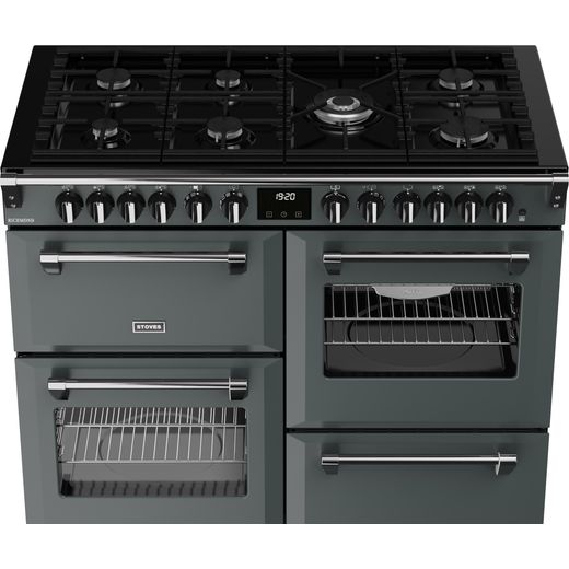Stoves Richmond 110cm Dual Fuel Range Cooker - Anthracite - High perspective shot