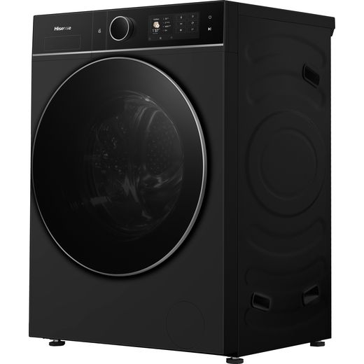 Hisense KitchenFit 5i Series WD5I1245BBRH Wifi Connected / 8Kg Washer Dryer with 1400 rpm - Black - left perpsective shot