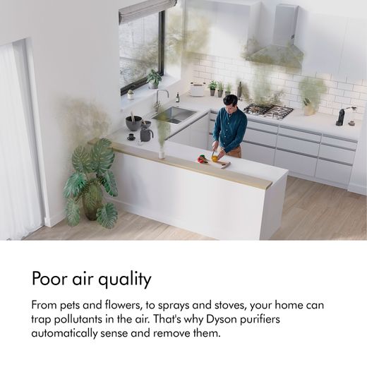 Dyson Hot + Cool Gen1 454856-01 Air Purifier - White - Annotation - Poor air quality