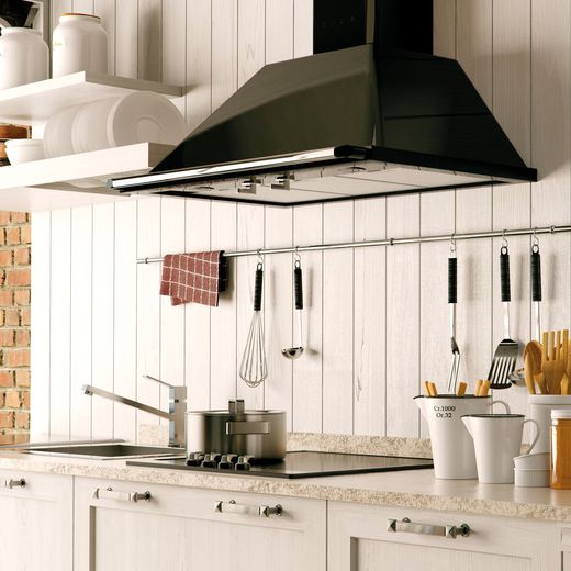 Smeg Victoria KT90BLE 89 cm Chimney Cooker Hood - Black