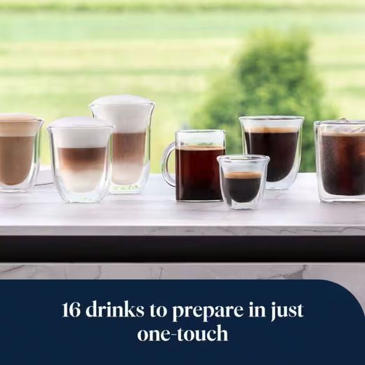 De'Longhi Rivelia EXAM440.55.B Bean to Cup Coffee Machine - Black - Annotation - 16 drinks one touch