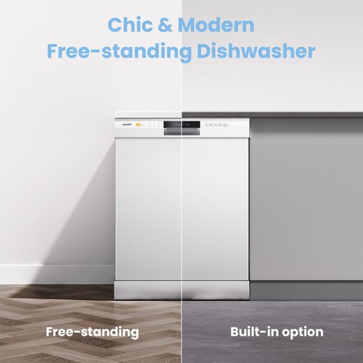 Comfee Standard Dishwasher - White - Annotation - Free-standing dishwasher