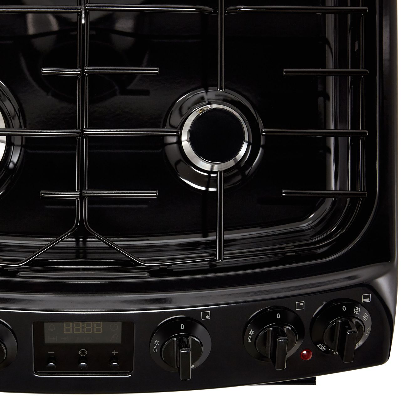 Zanussi ZCK66350BA Free Standing A/A Dual Fuel Cooker with Gas Hob 60cm