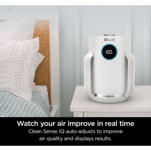 Shark NeverChange5 Compact Pro HP072UKWH Air Purifier - White - Annotation - clean sense IQ