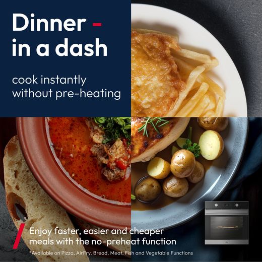 Hoover Built In Electric Single Oven - Satin Steel - Annotation - Dinner in a dash shot