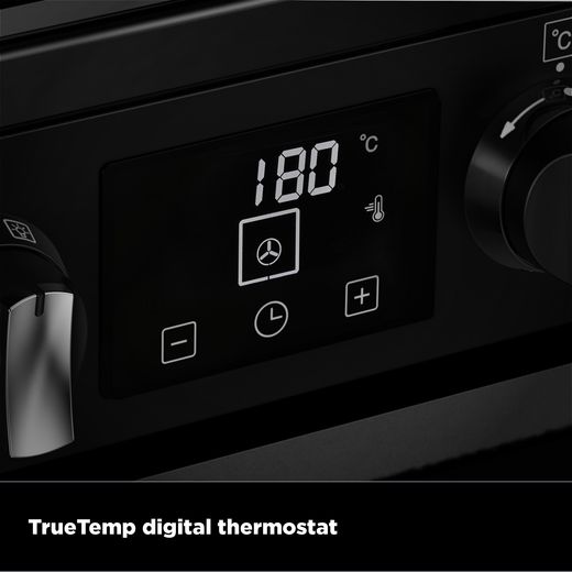 Stoves Richmond Deluxe 90Ei RTY 90cm wide Electric Range Cooker with Induction Hob - Black - Annotation - Tru temp shot