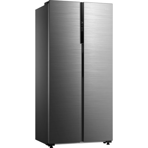 Midea Frost Free Fridge Freezer - Stainless Steel - Right perspective