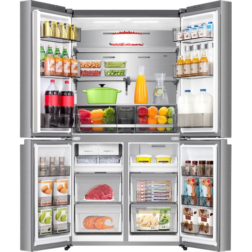 Hisense PureFlex American Fridge Freezer - Stainless Steel - Front with door open shot