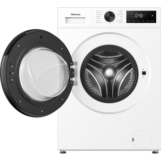 Hisense 1i Series WF1I1142BWL2 11kg Washing Machine with 1400 rpm - White - front with door open shot