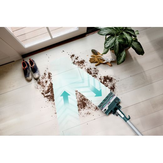 Shark HZ4000UKT Wet & Dry Cleaner - Teal - Direction hoover can go in 