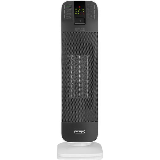 De'Longhi Tower HFX65V20 Ceramic Fan Heater With Remote Control 2000W - Black / White