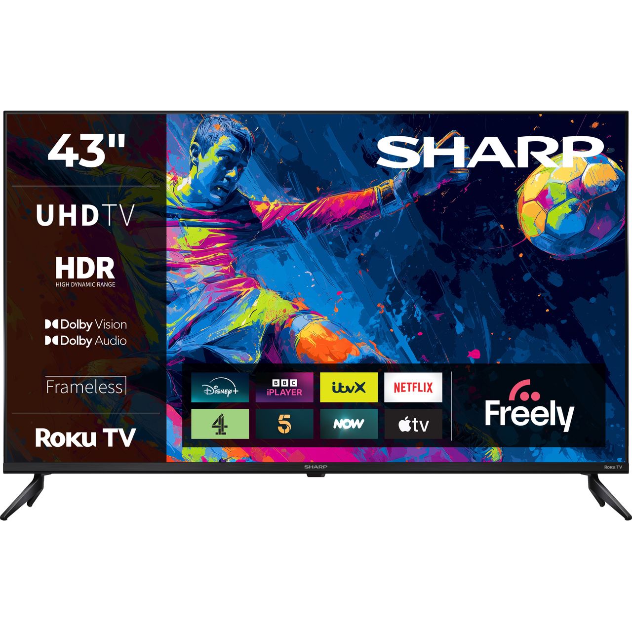Sharp 43-inch 4K Ultra HD Smart TV | HJ4225K | ao.com