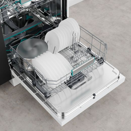 Hisense Standard Dishwasher - White - Close up basket shot