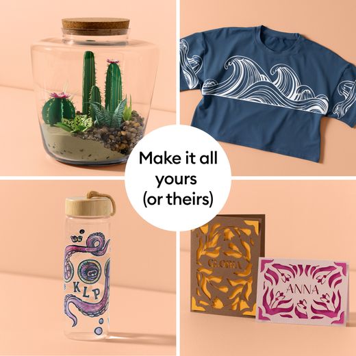Cricut Explore 5 Smart Cutting Machine - Taupe - Annotation - Make it all yours or theirs