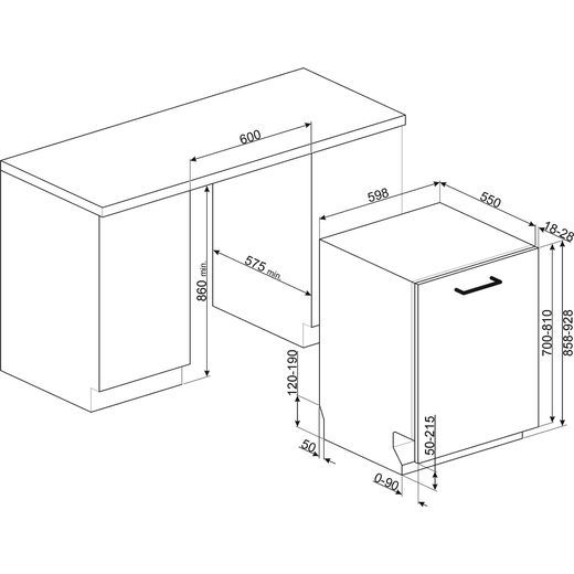 Smeg DI322BQLH dishwasher Fully built-in 14 place settings B_3