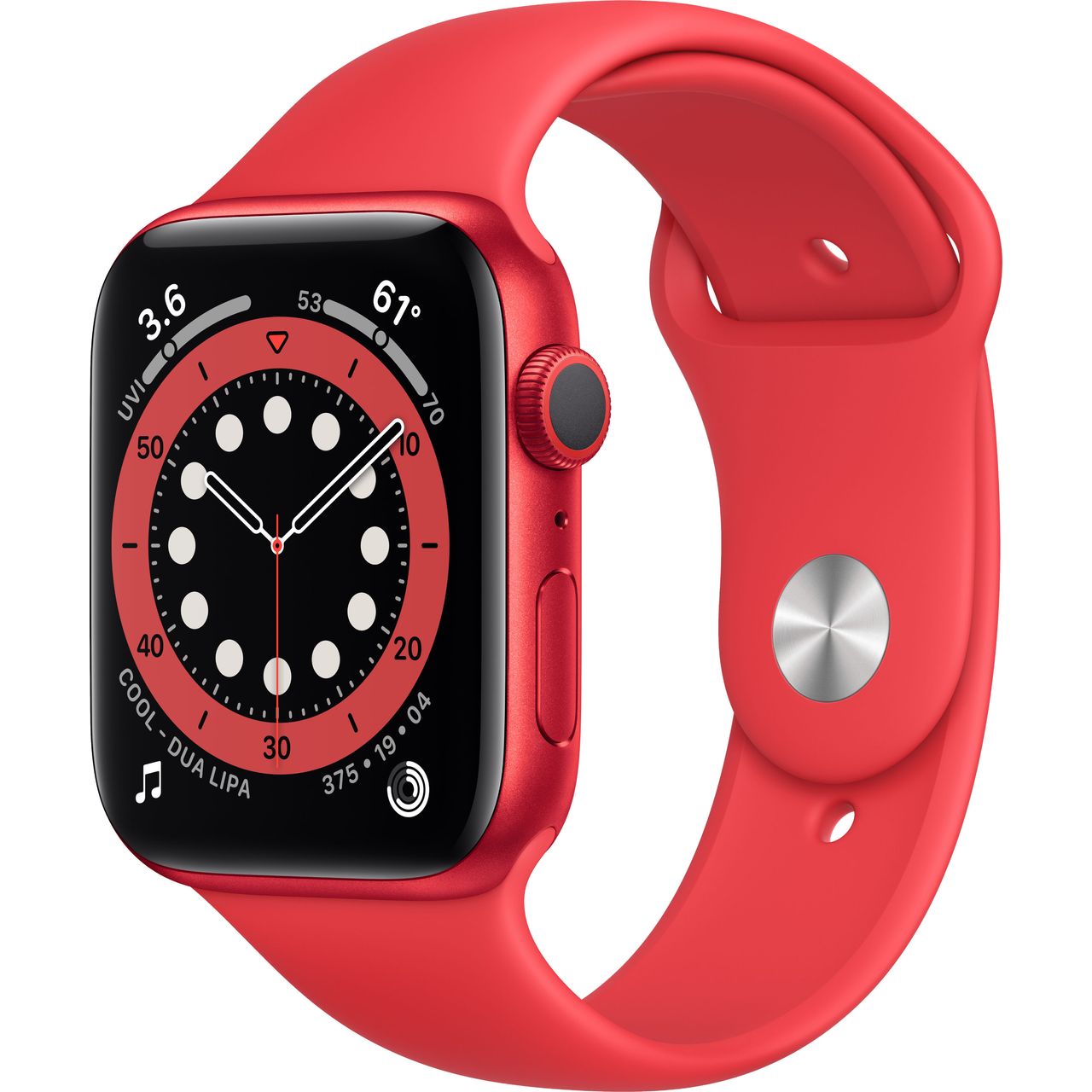 Apple Watch Series 6 44mm Gps Product Red Aluminium Case With Product Red Sports Band