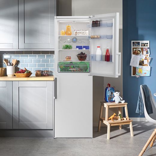 beko harvestfresh cfp3691vw fridge freezer white