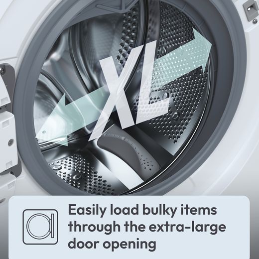 Candy Quick Pro GD 10N2-80 10Kg Heat Pump Tumble Dryer - White - Annotation - XL door opening