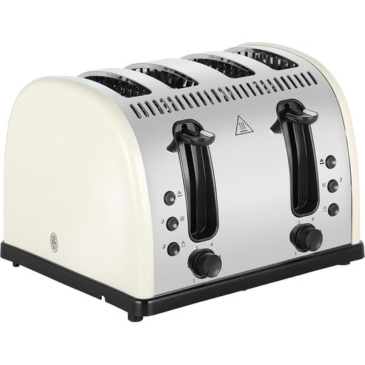 Russell Hobbs Legacy 4 Slice Polished 21302 4 Slice Toaster - Cream