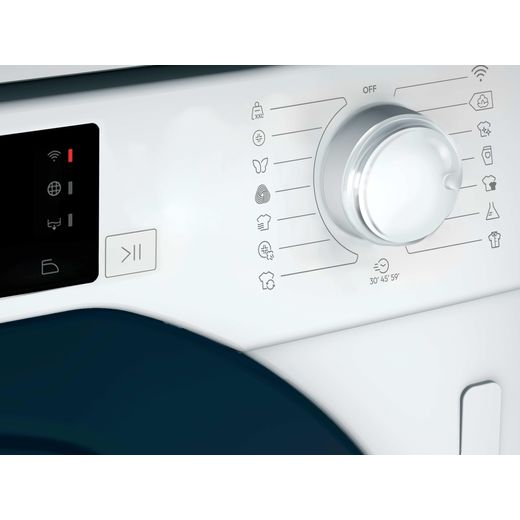 Hoover H-DRY 300 BATD H7A1TBE-80 Integrated Wifi Connected 7Kg Heat Pump Tumble Dryer - White - Control panel shot 