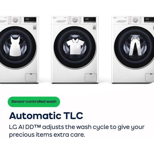 LG TurboWash™ F4Y511WBLN1 11kg Washing Machine with 1400 rpm - White - AO Annotation - AI-DD™