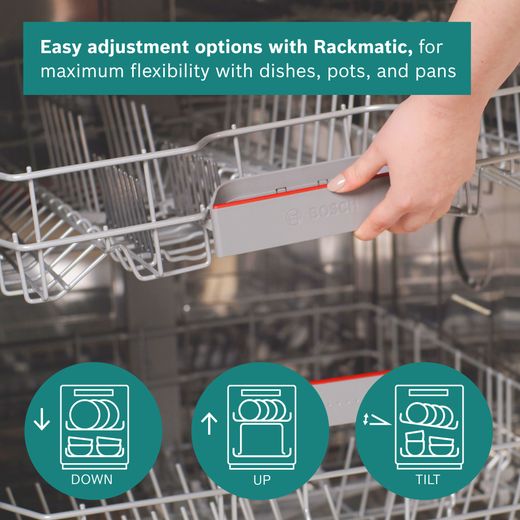 Bosch Series 2 Standard Dishwasher - Silver  - annotation - easy adjustament shot