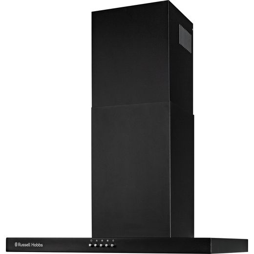 Russell Hobbs RHTCH600B1B 60cm Chimney Cooker Hood - Black - Left perspective