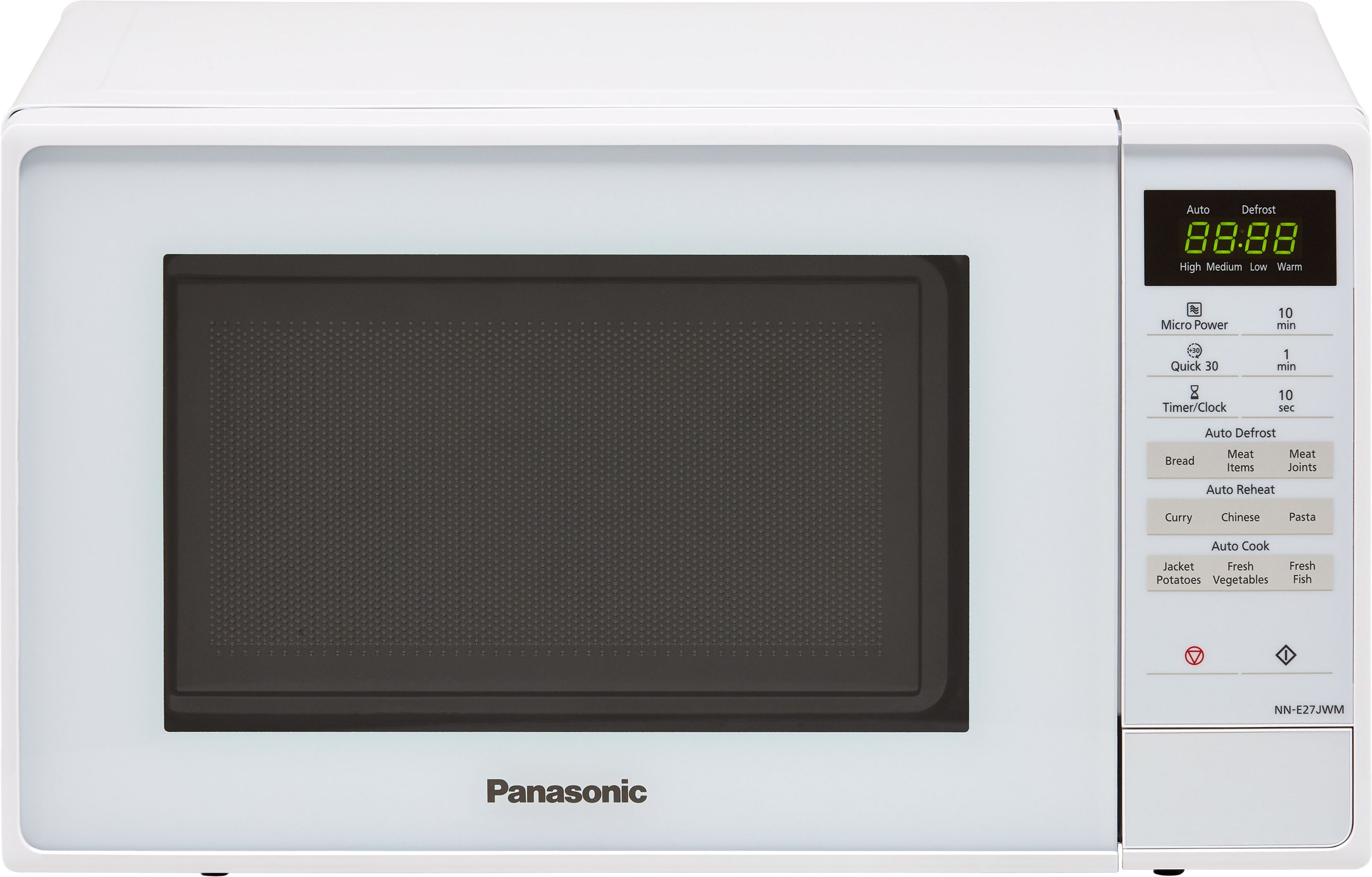 Panasonic NN-E27JWMBPQ 26cm tall, 44cm wide, Freestanding Compact Microwave - White, White