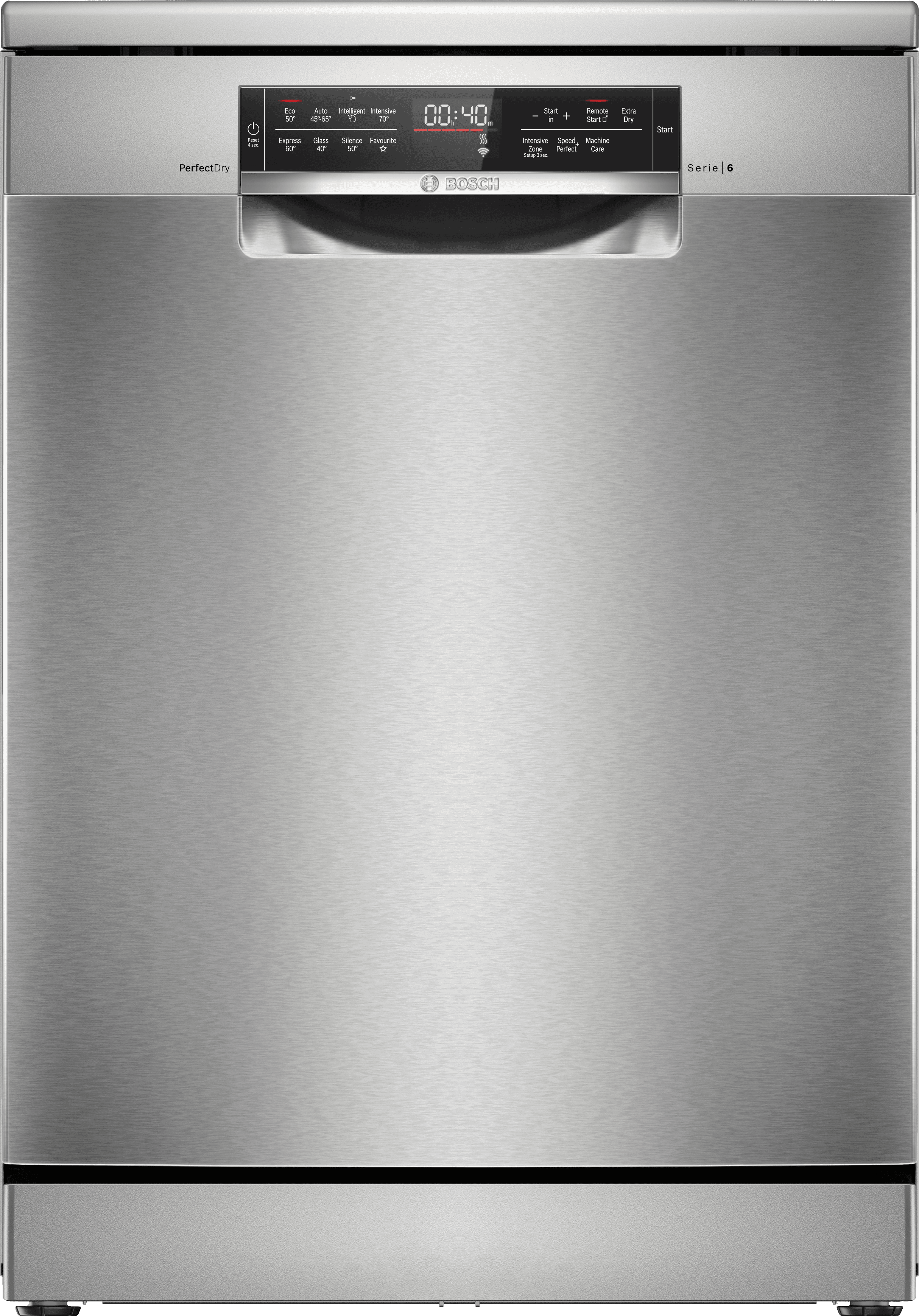 Image of Bosch Series 6 SMS6TCI02G Full Size Dishwasher - Brushed Steel, Stainless Steel