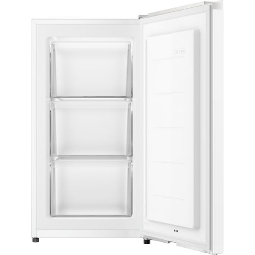 Hoover H-FREEZE 300 MINI HONUQ2L38EWK 85cm Small Upright Freezer - White - Front with door open shot 