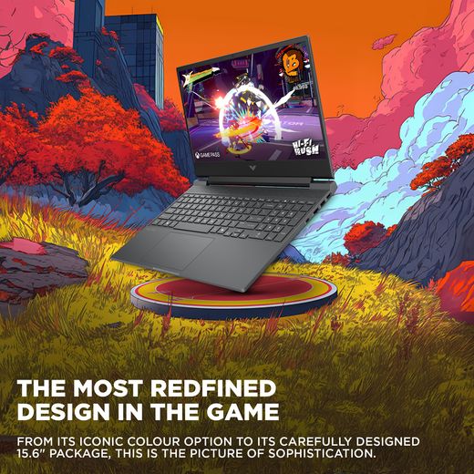 HP Victus Gaming 15-fb3007na 15.6" Laptop - AMD Ryzen™ 7, 512GB SSD, 16 GB RAM - Mica Silver - Annotation - Redefined design shot