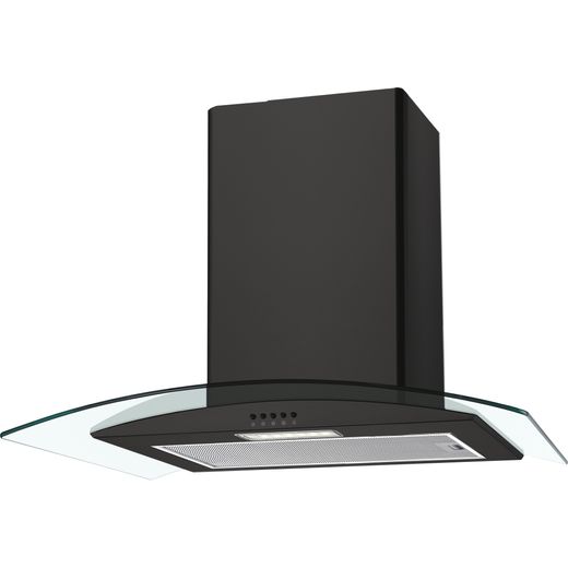 Candy CGM60NN 60cm Chimney Cooker Hood - Black - Left perspective
