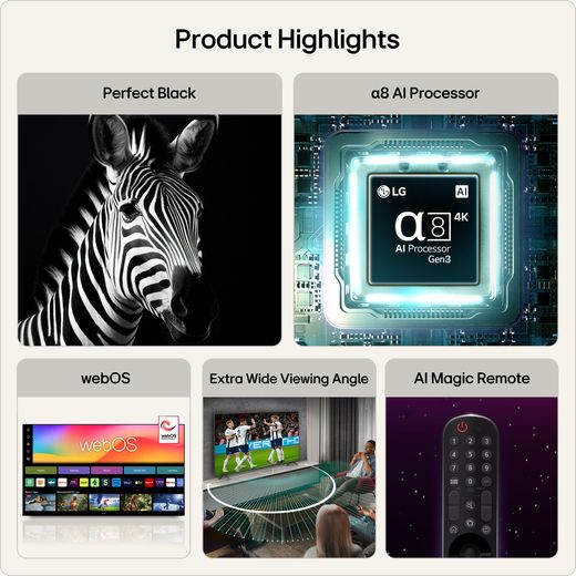 LG AI B6 55" 4K Ultra HD OLED Smart TV - Annotation - feature shot 