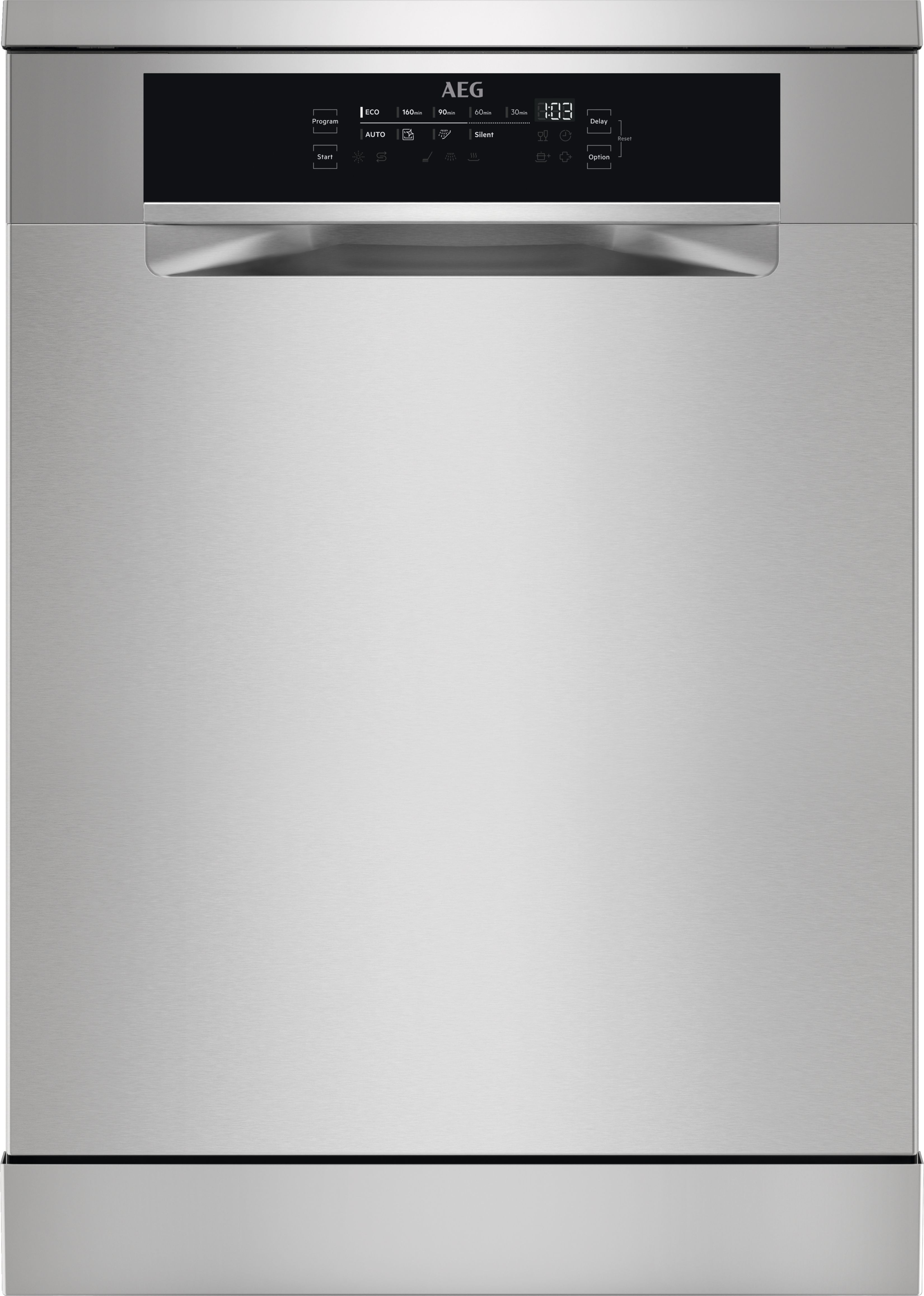 Image of AEG FFB73727PM Full Size Dishwasher - Stainless Steel - D Rated, Stainless Steel