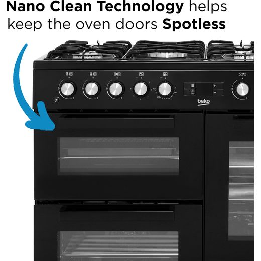 Beko KDVF100K 100cm Dual Fuel Range Cooker - Black