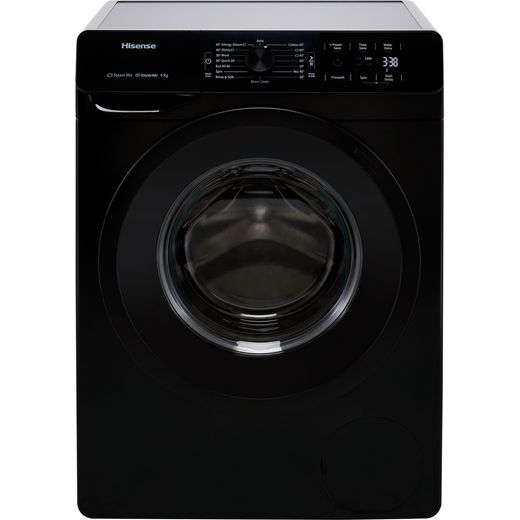 Hisense WFGE90141VMB 9Kg Washing Machine with 1400 rpm - Black - B Rated