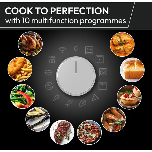 Hoover Built In Electric Single Oven - Satin Steel - Annotation - 10 programmes shot