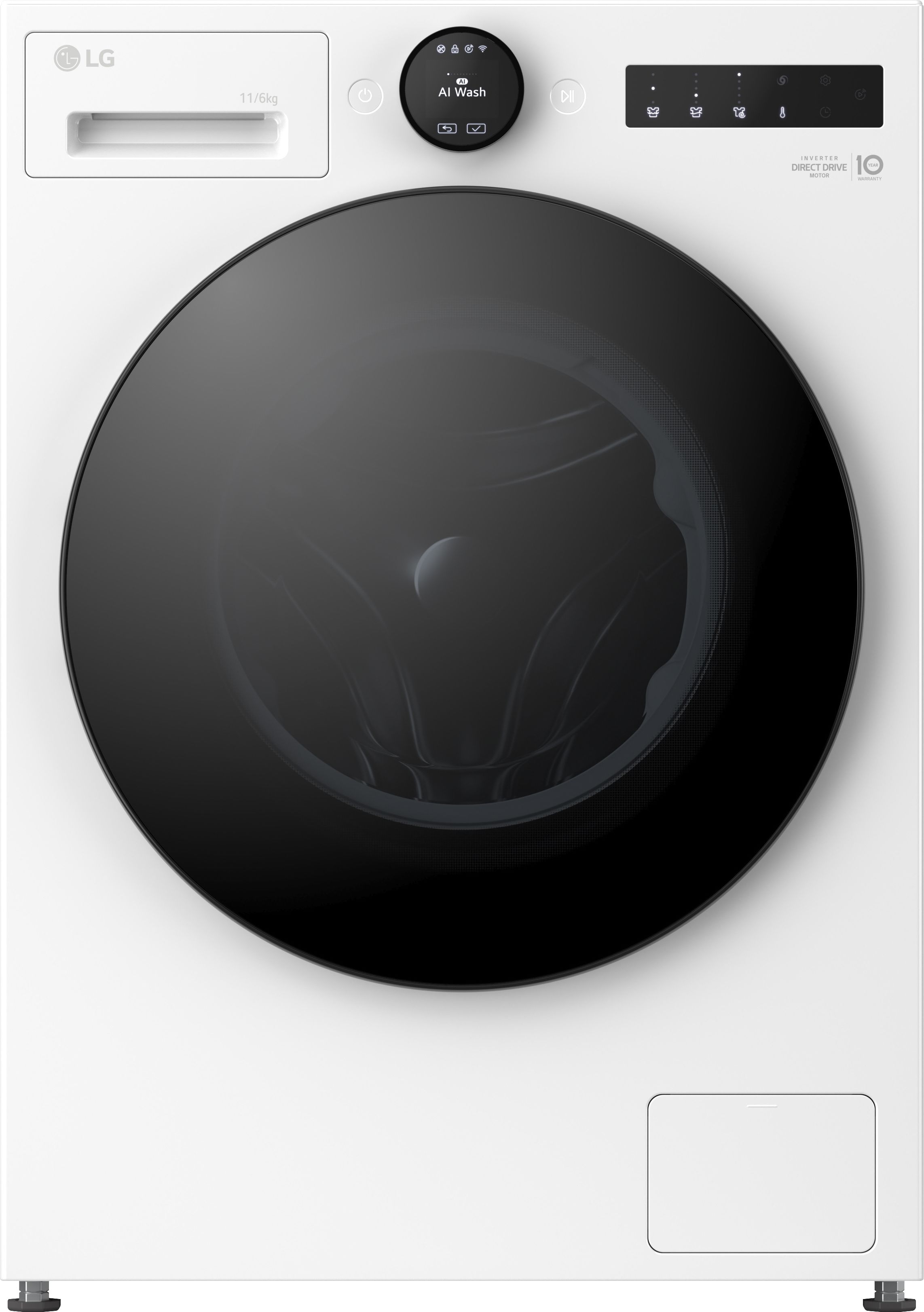 Image of LG VX70 Series AI Direct Drive™ W4X7016TWB Wifi Connected 11Kg/6Kg Washer Dryer with 1400 rpm - White - D Rated [Wash&Dry], A Rated [Wash Only], White